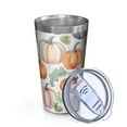 thumbnail image 2 of 16oz Tumblers Fall Pumpkins and Leaves Pattern Stainless Steel Vacuum Insulated Double Wall Travel Tumbler Cups Mug with Lid and Straw,Cleaning Brush for Coffee,Tea, 2 of 4