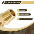 thumbnail image 3 of 2Pack Brass Pipe Fitting, 1/4" OD x 1/4" NPT Male Brass Compression Tube Fitting, Brass Compression Union Connector, Brass Straight Coupling Adapter Fitting Fit 1/4" Pipe, 3 of 6
