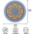 thumbnail image 4 of GZHJMY Unique Mandala Round Placemats Durable Non-Slip Heat and Stain Resistant Placemat for Kitchen Table Decoration Outdoor BBQ Activities(1PCS) Table Mat, 4 of 7