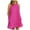 1-hot pink womens dresses, variant on UPPADA Summer Dress for Women Cotton Linen Crew Neck Solid Basic T-Shirts Dress Casual Sleeveless Midi Dresses with Pocket Pleated Swing Tank Sundress Black,M