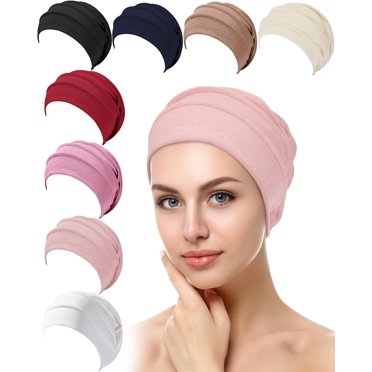 6-Pack Women's Slouchy Beanie Hats – Boho Stretch Turban Caps, Soft Chemo Headwear, Assorted Patterns