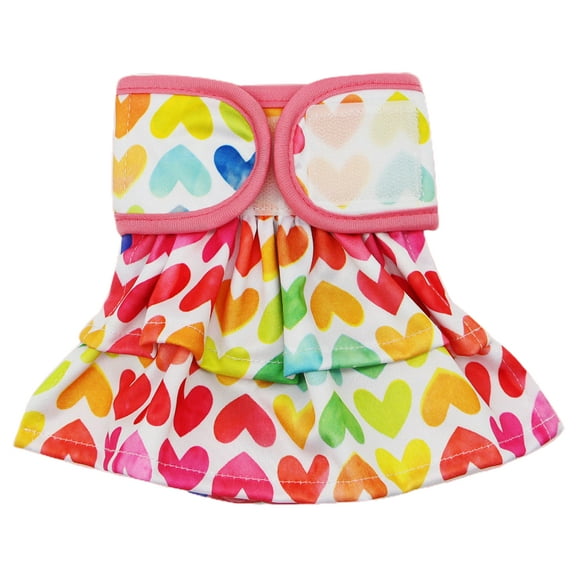 UDIYO Pet Sanitary Pant Fastener Tape Flower Pattern Comfortable Puppy Shorts Diaper Cloth Puppy Costume