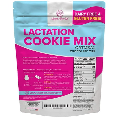 lactation cookies breastmilk supplement 16oz dairy gluten chip cookie mix chocolate support knows mommy