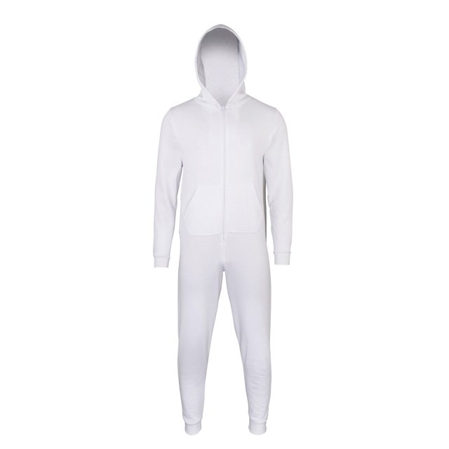 Comfy Co - Onesie/Mono/ Pijama de una pieza liso entero Unisex niño/niña (Blanco)