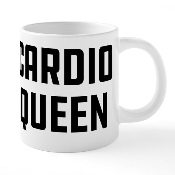 CafePress - Cardio Queen - 20 Oz White Ceramic Mega Mug