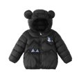 thumbnail image 4 of Abcomgle Toddler Winter Coats 5t Lightweight Puffer Padded Baby Jacket Cute Bear Ears Hooded Winter Coats for Boys Winter Warm Infant Outerwear, 4 of 8
