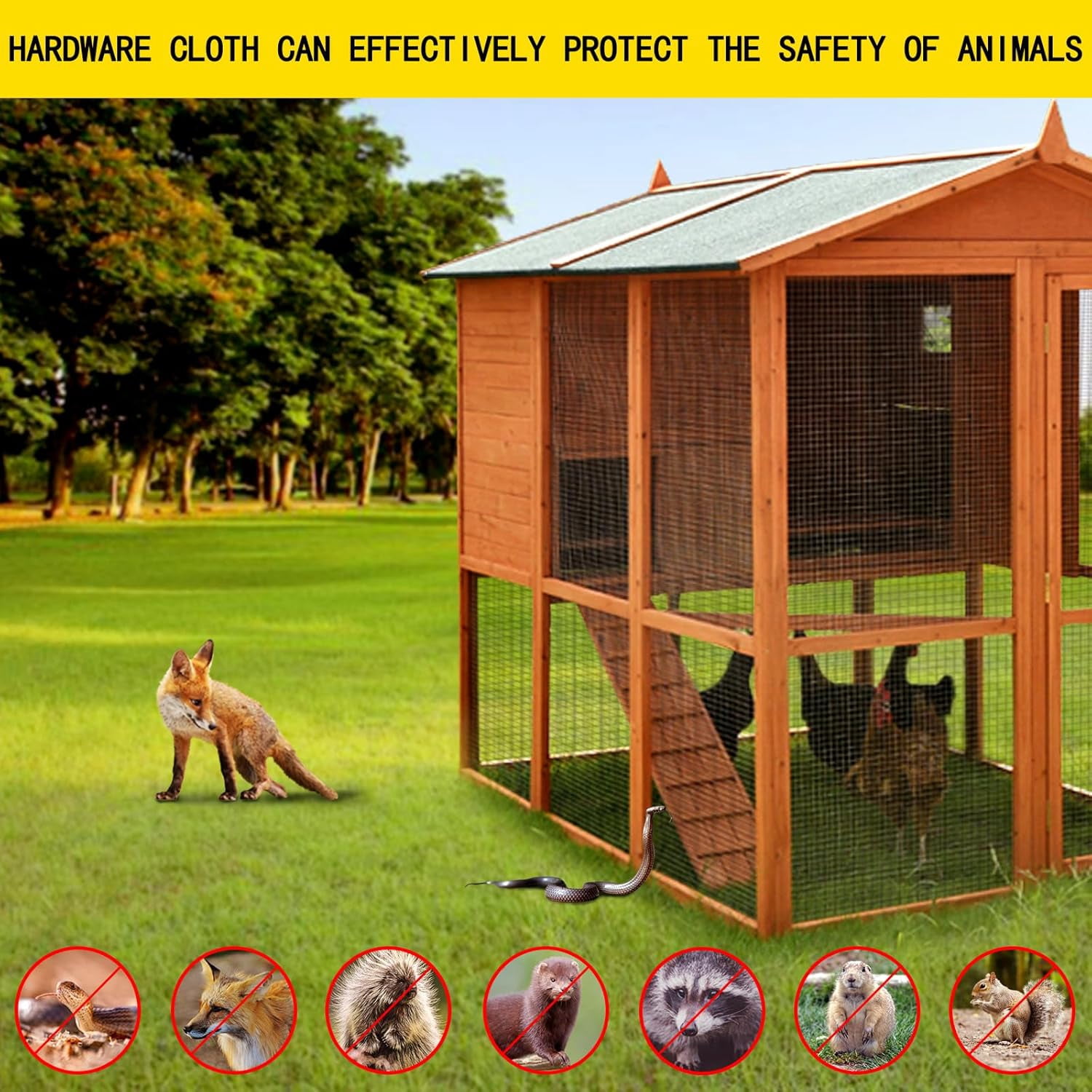 Black Hardware Cloth 1/2 inch 36 X 100 ft 19 Gauge Vinyl PVC Coated Wire Mesh Roll Galvanized Welding Chicken Wire Fencing, Garden Fence, Rabbit Wire, Home Improvement Project.