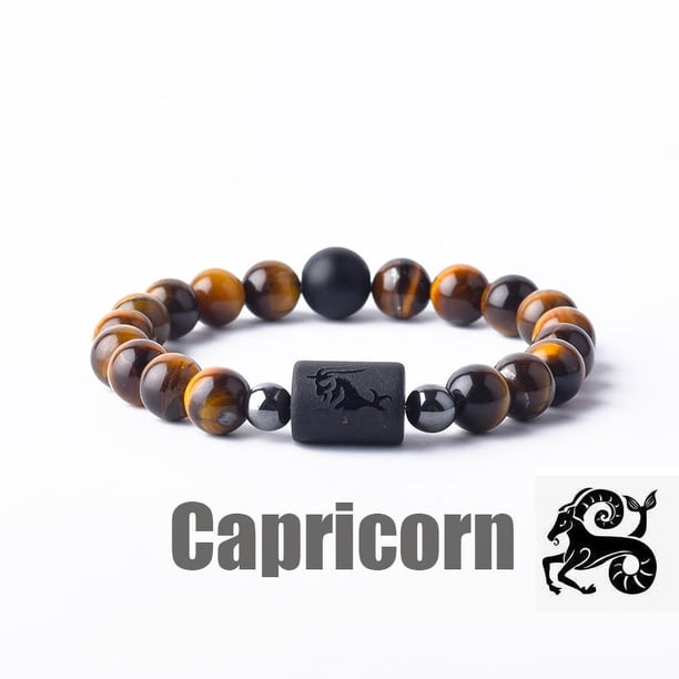 Pulsera con signo del zodiaco para hombre, brazaletes de 12 constelaciones, pulsera Gemini Virgo Leo Libra, pulsera de regalo de amistad para mujer en la mano