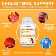 Cholesterol Support - with Niacin, Garlic, Cayenne - Supports Cardiovascular and Cholesterol Health, Promotes Circulation - 120 Count