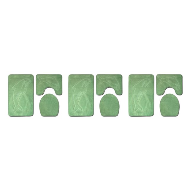 Guardoinrt 3x Bathroom Mat Set Easy To Clean Waterproof Comfortable Eco-friendly Anti-slip Bathroom Rug Sets PJ210611-B003 3Set