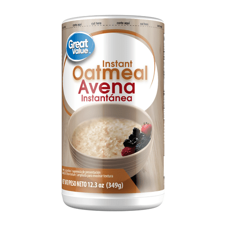 Great Value Oatmeal, Fluffy Instant Hot Cereal Breakfast, 16 oz