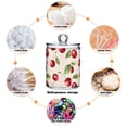 thumbnail image 6 of Yayeee 2 Pack Qtip Holder Bathroom Cotton Swab Canister with Lid Clear Dispenser Set, Watercolor Cherry, 6 of 6