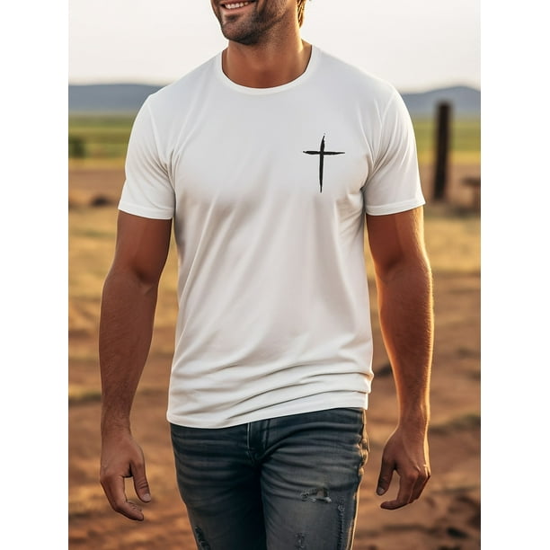 Print Tee Shirt, Tees For Men, Casual Short Sleeve T-shirt For Summer, Round Neck Tees