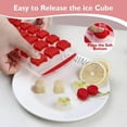 thumbnail image 3 of Ice Cube Tray, Candy, Chocolate Mold, Cat Ice Mold, Easy Release, BPA free, 2 Pack, Dishwasher Safe Red, 3 of 7