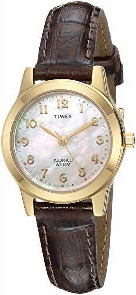 Timex Women's Essex Avenue Brown Croco Pattern Leather Strap Watch