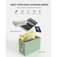 thumbnail image 4 of File Organizer Box File Box for Letter Size Files Storage Hanging File Folder Organizer with Mesh Pocket on Lid Portable Filing Box with Handle for Office/Home/School( ), 4 of 7