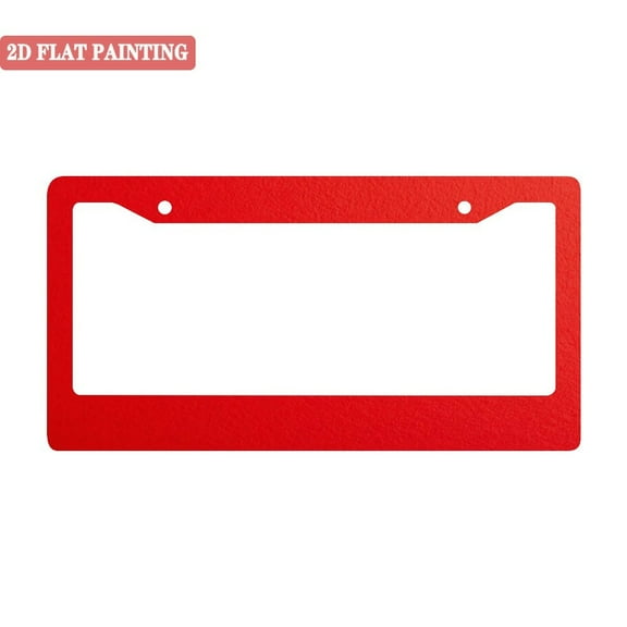1Pack License Plate Frames with Red Solid Color Includes Screws & Caps Full Accessories Included Size 6.3x12.2inch(16x31cm)