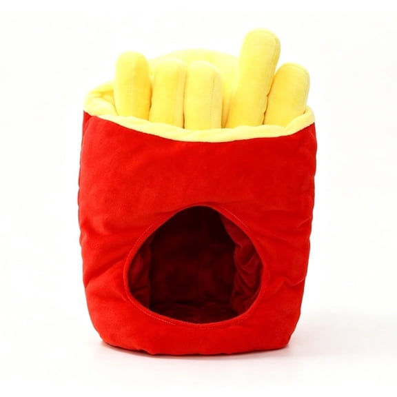 WHEANG Halloween Hat Novelty French Fry Hat Funny Food Costume Headwear Fries Head Cap for Halloween Cosplay Party Costume Accessory Orange 2026 Sales