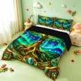 thumbnail image 2 of Homewish Astrology Nature Tree Queen Comforter Set,Green Navy Gradient Comforter Sets Queen,Black Reversible,3-Piece,1 Comforter and 2 Pillowcases, 2 of 7