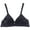Black, variant on New Women's Large Size Thin Bra Without Wire Underwear