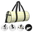 thumbnail image 5 of Easygdp Lemon Yellow Checkboard Travel Bag, Camping, Weekend, Carry On Overnight Duffel Bag with Shoulder Strap, 5 of 8