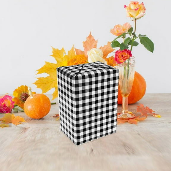 Hemoton 20pcs Floral Bouquet Wrapping Paper Florist Supplies Packaging Paper Black White Plaid For Wedding Birthday Graduation Diy Flower