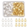 thumbnail image 1 of 160 piezas pequeñas en Blanco estampado etiqueta colgantes estrella de zinc dorado y plata DIY, 1 of 8
