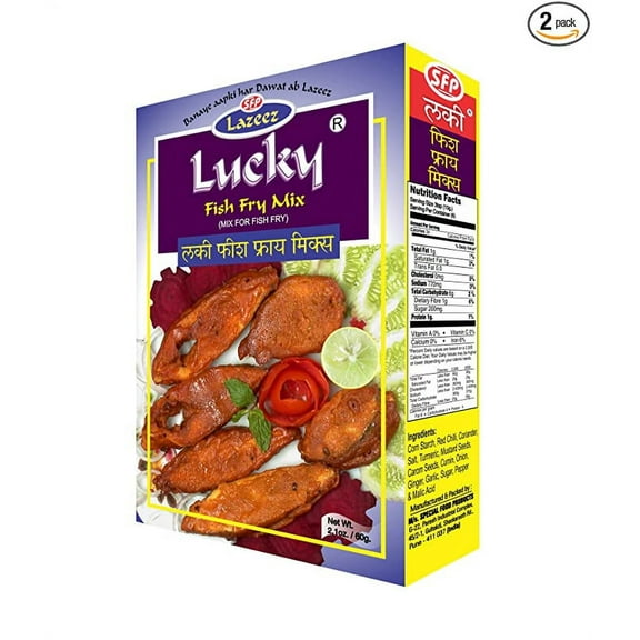 Lucky Masala Fish Fry Spice Mix 60g. Pack of 5