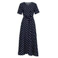 thumbnail image 6 of ZZwxWA Maxi Dress for Women Sexy Tank Sundress Boho Polkadot Print Summer Sleeveless O-Neck Party Long Dress Beach Sundress, 6 of 6