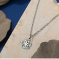 thumbnail image 2 of Qiamni Stainless steel tropical plant summer Flower necklace Flower pendant necklace simple and versatile, 2 of 4
