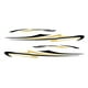 thumbnail image 1 of Paquete de 2 calcomanías autoadhesivas para carrocería de coche, autocaravanas universales, caravanas, decoración de vehículos, pegatina de Automoción decorativa y accesorios Amarillo negro Kenally VI017652-01, 1 of 6