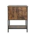 thumbnail image 5 of Eclife 24" Brown Bathroom Vanity with Rustic Wood Cabinet, Metal Shelf, Soft Closing Doors, 1 Piece, 5 of 8
