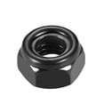 thumbnail image 4 of Uxcell Tuercas de bloqueo hexagonales M8x1.25mm de acero al carbono con inserto de nylon, 20 piezas negras, 4 of 5