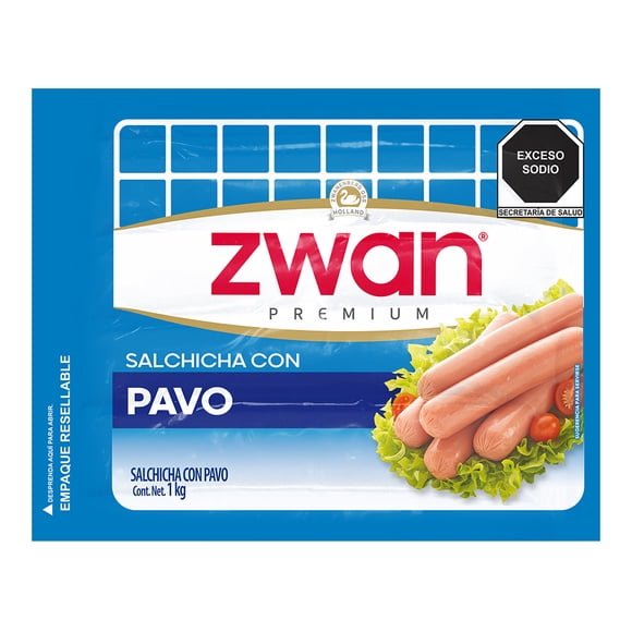 Salchicha de pavo Zwan premium 1 kg