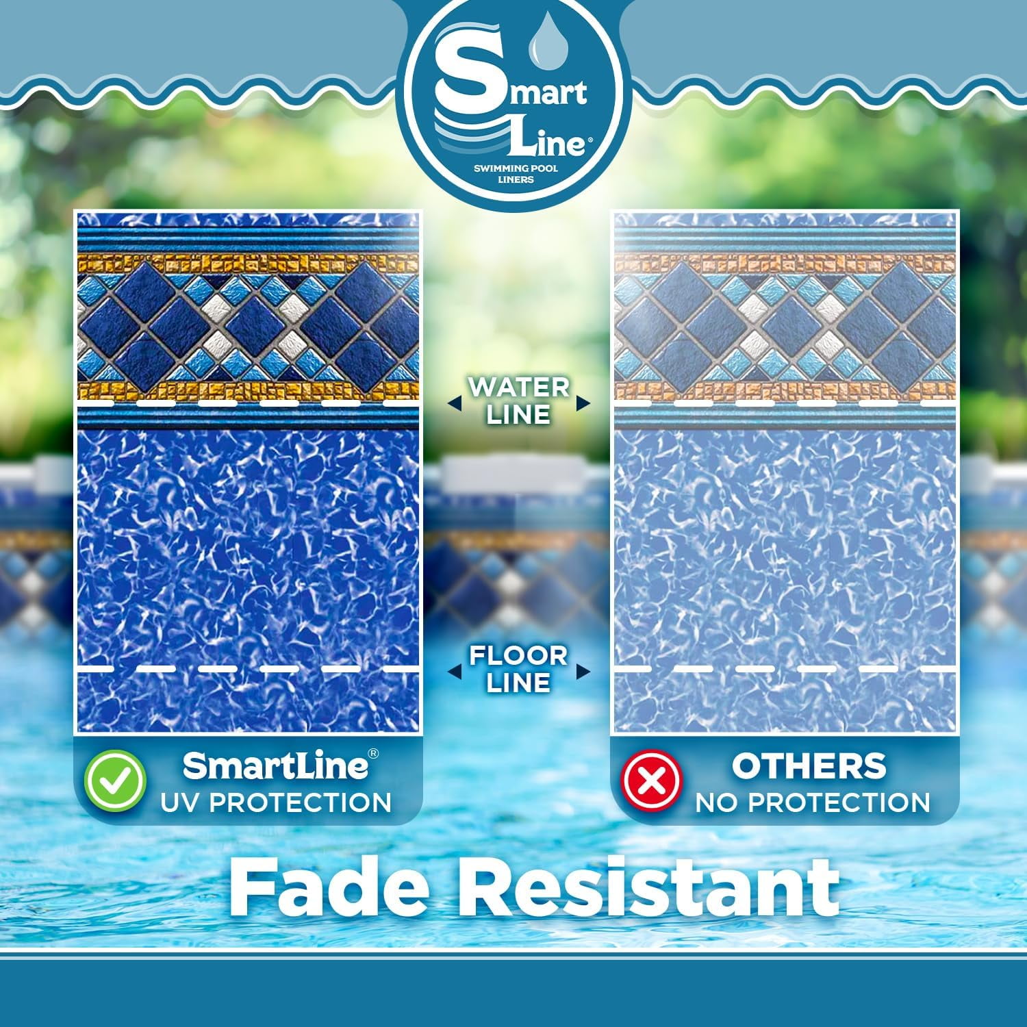 Smartline Island Tile Pool Liner - Thumbnail 2