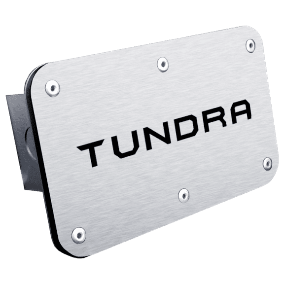 Toyota Tundra Logo Trailer Hitch Plug (Brushed Chrome)