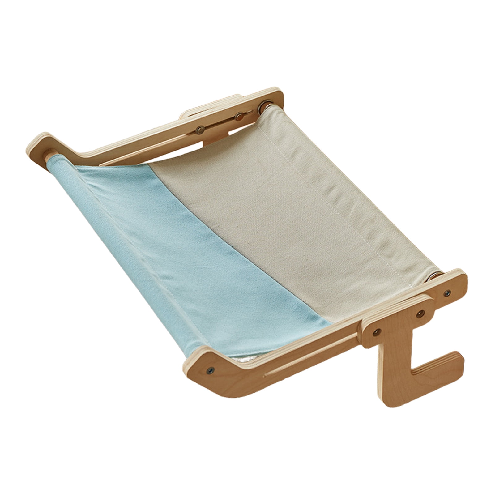 YIFAEUX Bedside Cat Hammock Adjustable Cat Bed Window Perch with Wood Frame No Drilling Installation Pet Hammock for Window Sill Indoor Cats