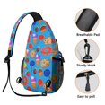 thumbnail image 3 of Colorful Donut Sling Bag - Sweet Dessert Crossbody Backpack for Travel & Outdoor Adventures - Durable & Comfortable Anti-Theft Daypack for Commuters, 3 of 5