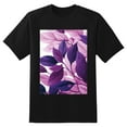 thumbnail image 2 of Plus Size Shirt for Women Black Tops for Women Short Sleeves Shirt for Women Purple Leaf 1 T Shirt Crewneck Shirt for Women 4XL, 2 of 5