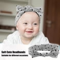 thumbnail image 3 of Polka Dot Bow Headband Fashion Cute Cotton Hair Band for Teenager Gray 7.7Inch, 3 of 6