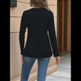 thumbnail image 4 of Camisas Elegantes de Textura para Mujer, de Algodón Básico con Rayas en las Axilas - Sudadera con Capucha Negro M, 4 of 8