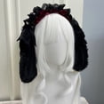 thumbnail image 5 of Jiibva Japanese Bowknot Plush Bunny Hair Hoop Ribbon Lace Lolita Rabbit Ears Headband Furry Cute Cosplay Hair Bands Head Accessories, 5 of 7