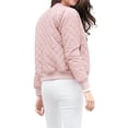 thumbnail image 3 of INSPIRE CHIC Vestes Matelassées pour Femmes Col Montant Fermeture Éclair Manches Raglan Blouson Bomber, 3 of 5
