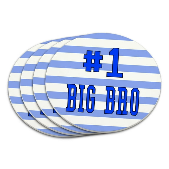 #1 Big Bro Brother Number One Favorite Coaster Set