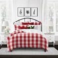 thumbnail image 2 of Basic Check Red Comforter Set California King, 2 of 5