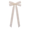 thumbnail image 2 of White Christmas Velvet Ribbon Bows 10 Pack Pre Tied Long Tail Fabric Bow Ornaments for Christmas Tree Wreath Decor 12.4 x 1 In, 2 of 5