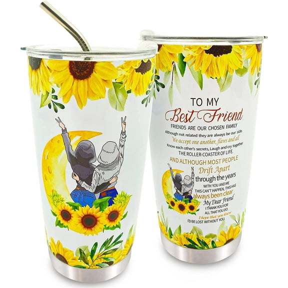 Best Friend Gift for Women, Best Friend Birthday Gifts for Women, Bestie Gifts for Women, Friendship Gifts for Women Friends, Christmas Birthday Gifts Idea for Friends-BFTETYU 20oz Tumbler