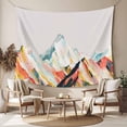 thumbnail image 2 of Mountains Grey Large Tapestry for Bedroom Wall Hanging Tapestry,Coloured Multi Abstract Modern Painting Ceiling Backdrop Tapestries Poster Blanket Wall Decor for Teens Room Living Room 100" x 59", 2 of 8