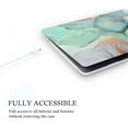 thumbnail image 4 of Fancity Case Compatible with MacBook Air 13 Inch 2021 2020 2019 2018 Release, A2337 M1 / A2179 / A1932 Air 13.3" with Touch ID Hard Plastic Shell Protective Case with Keyboard Cover, Green Marble, 4 of 8