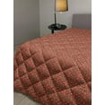 thumbnail image 2 of Abstract Down Alternative Comforter, Inspired Traditional Japan Tile Like Lines in Grunge Style, Microfiber Quilt for All Season, 5 Sizes, Pale Cinnamon and Fern Green, by Ambesonne, 2 of 3